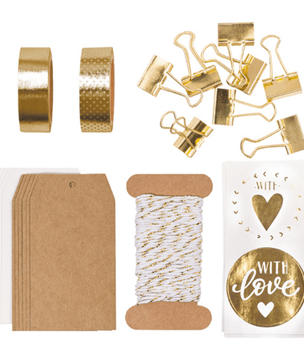 Set cadeaux embellir les cadeaux – or