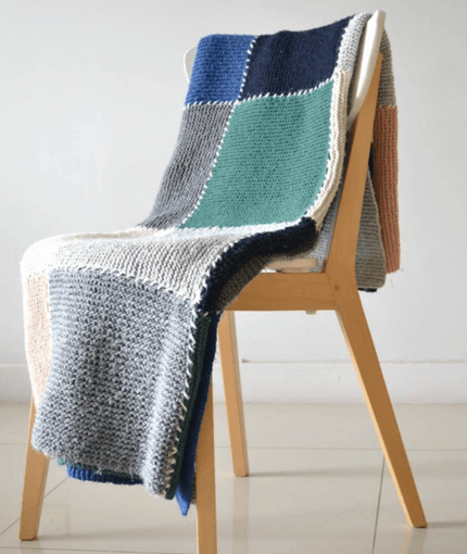 Couverture tricot pour débutants - couverture tricot patch