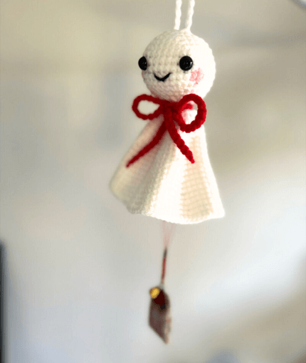 amigurumi poupée japonaise teru teru bozu - petit fantôme