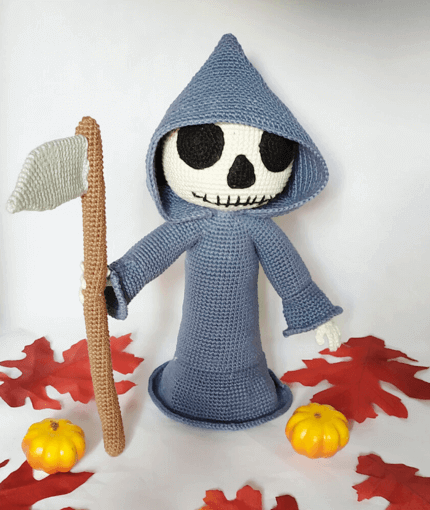 patron poupée au crochet - la mort (halloween)
