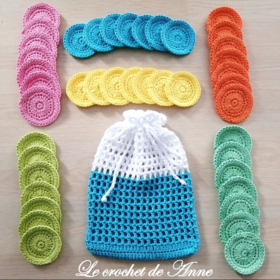 pdf crochet - disques démaquillants lavables, réutilisables